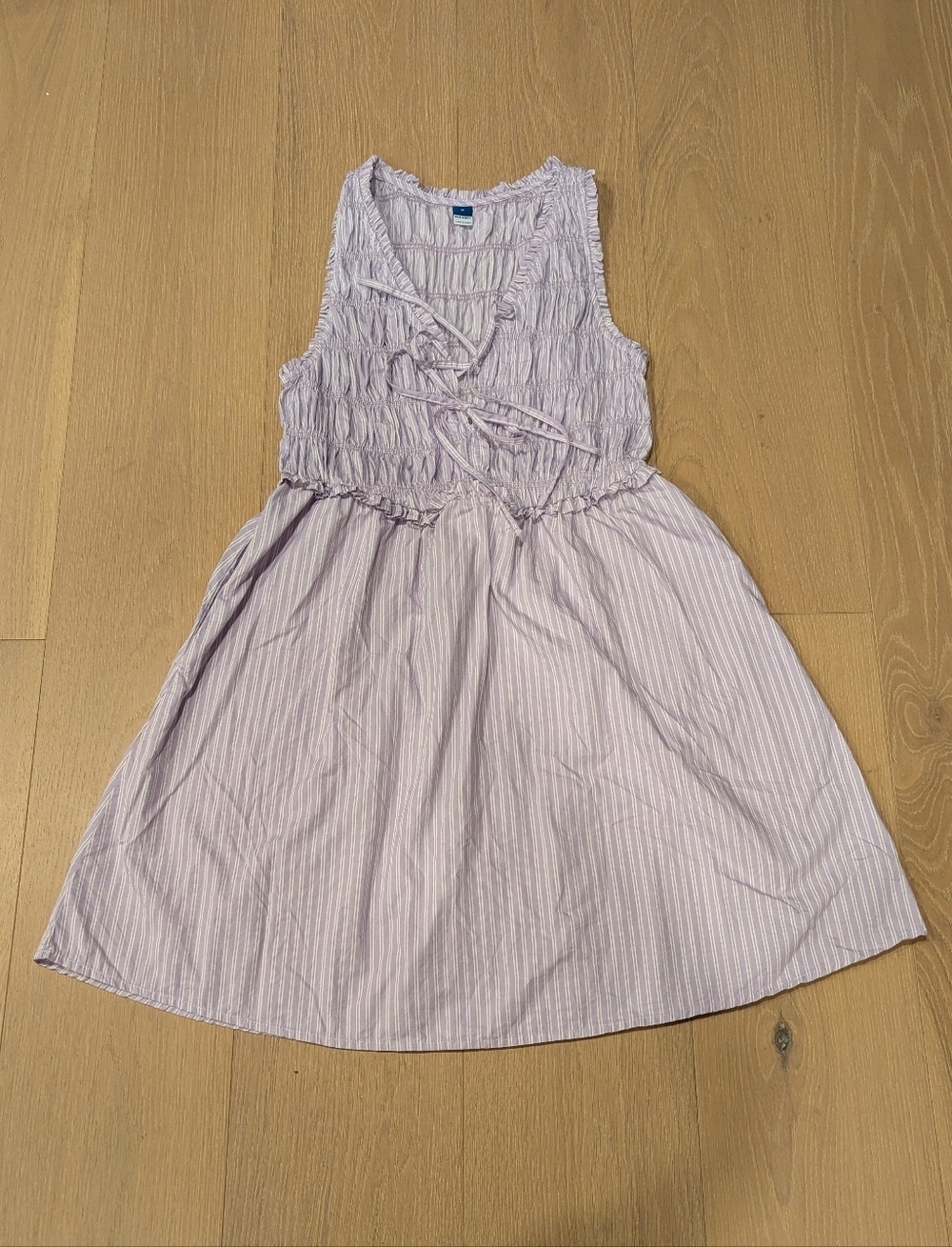 Sleeveless Lilac Stripe Dress - Brand: